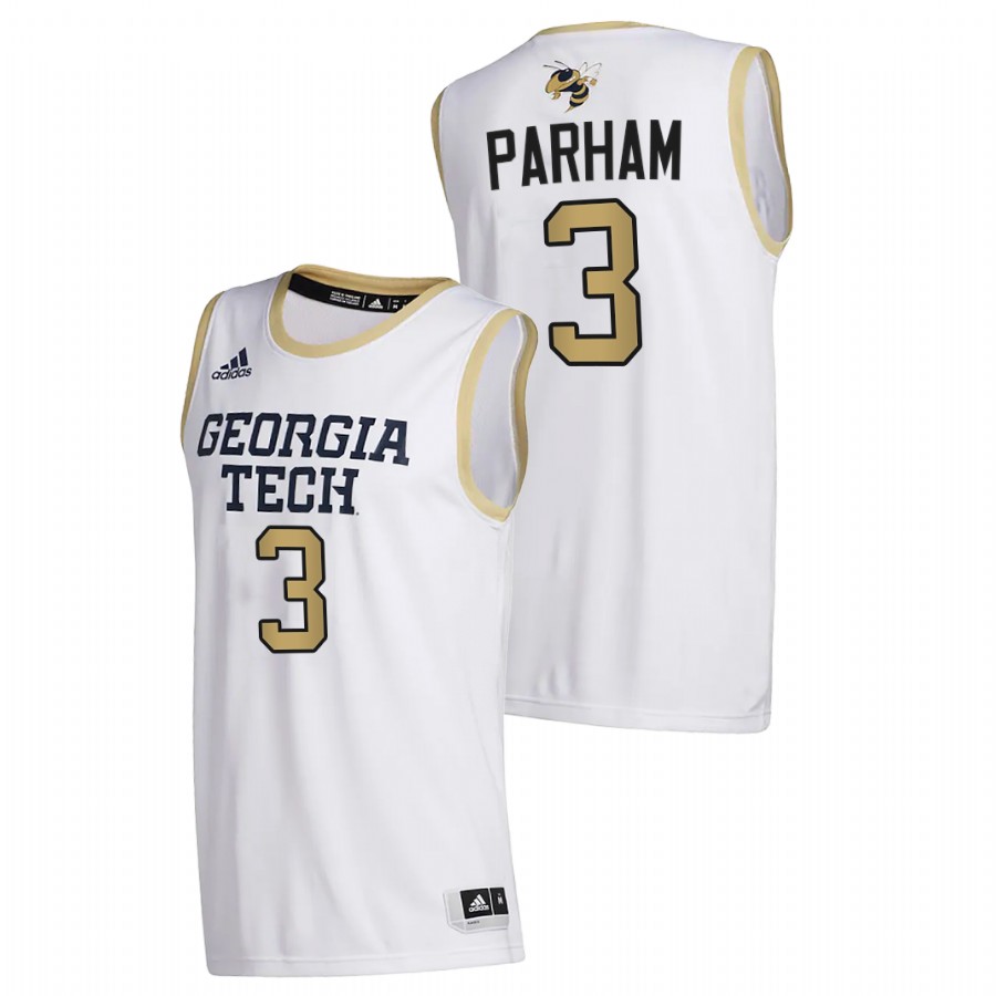 Men Georgia Tech Yellow Jackets Bubba Parham College Basketball 2020-21 Jersey White