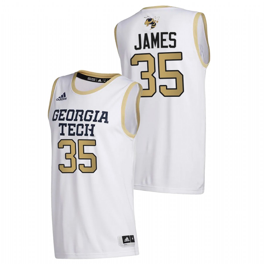 Men Georgia Tech Yellow Jackets Jehloni James College Basketball 2020-21 Jersey White