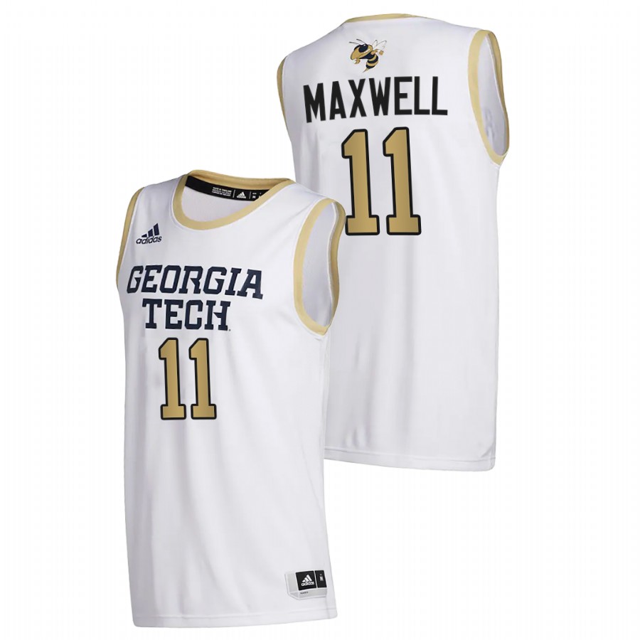 Men Georgia Tech Yellow Jackets Tristan Maxwell College Basketball 2020-21 Jersey White