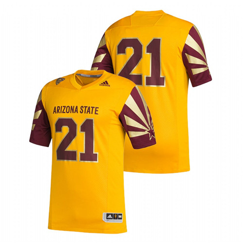 Men Gold Arizona State Sun Devils Custom College Football Premier Strategy Jersey