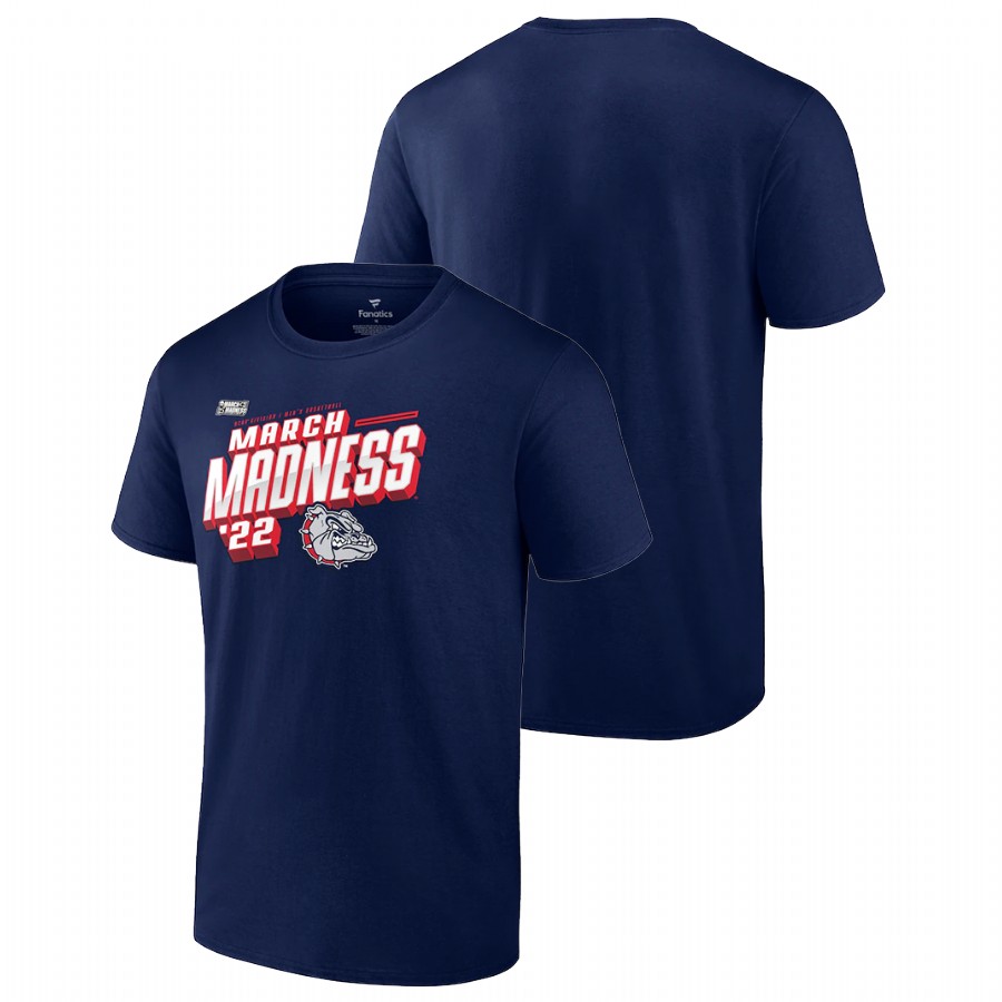 Men Gonzaga Bulldogs 2022 NCAA March Madness Men's Basketball T-Shirt Navy