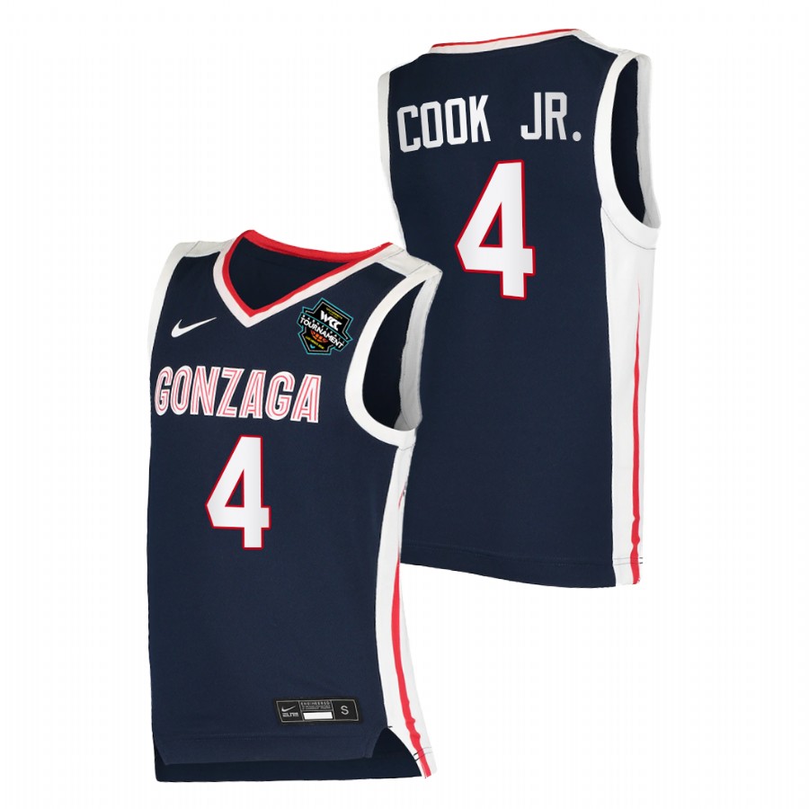 Men Gonzaga Bulldogs Aaron Cook Jr. Elite Jersey Navy