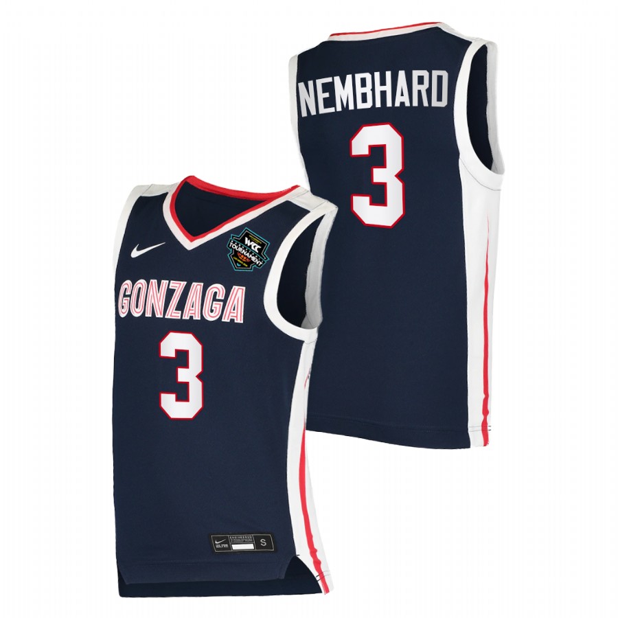 Men Gonzaga Bulldogs Andrew Nembhard Elite Jersey Navy