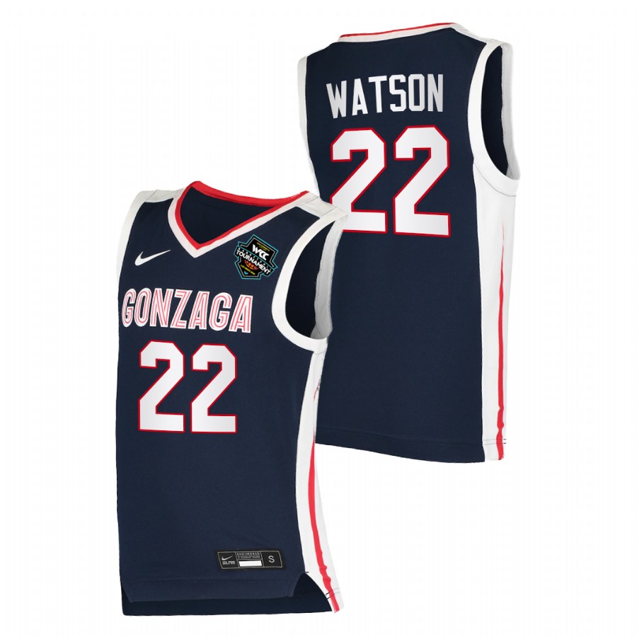 Men Gonzaga Bulldogs Anton Watson Elite Jersey Navy
