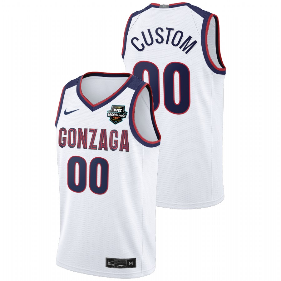 Men Gonzaga Bulldogs Custom Limited Jersey White
