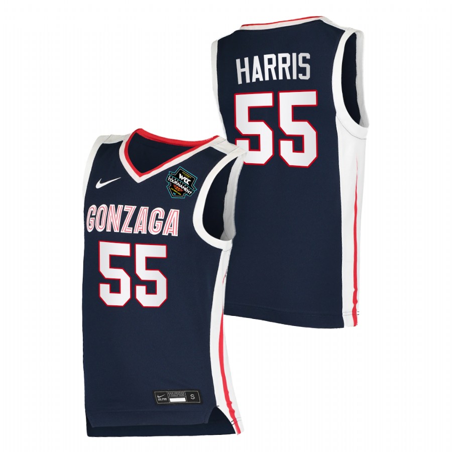 Men Gonzaga Bulldogs Dominick Harris Elite Jersey Navy
