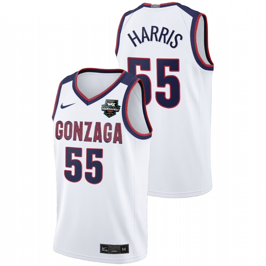 Men Gonzaga Bulldogs Dominick Harris Limited Jersey White