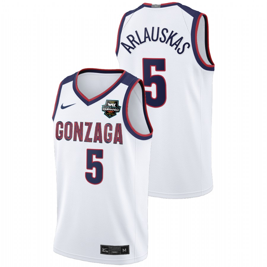Men Gonzaga Bulldogs Martynas Arlauskas Limited Jersey White