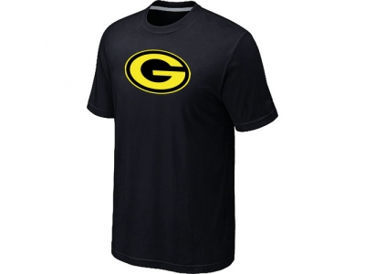 Men Green Bay Packers Neon Logo Charcoal Black T-shirt