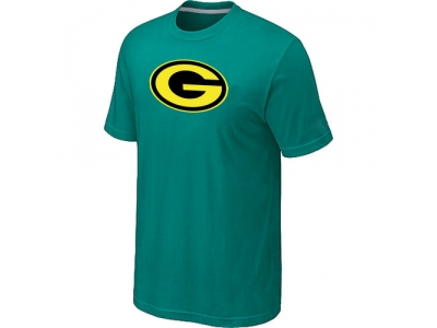 Men Green Bay Packers Neon Logo Charcoal Green T-shirt