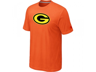 Men Green Bay Packers Neon Logo Charcoal Orange T-shirt