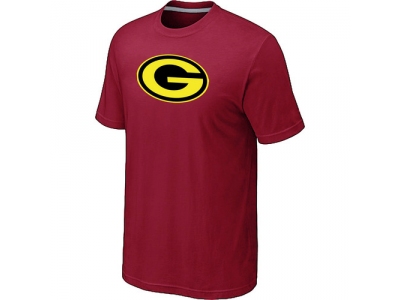 Men Green Bay Packers Neon Logo Charcoal Red T-shirt