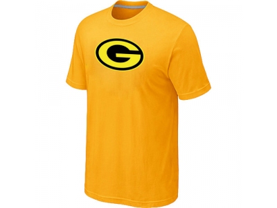 Men Green Bay Packers Neon Logo Charcoal Yellow T-shirt