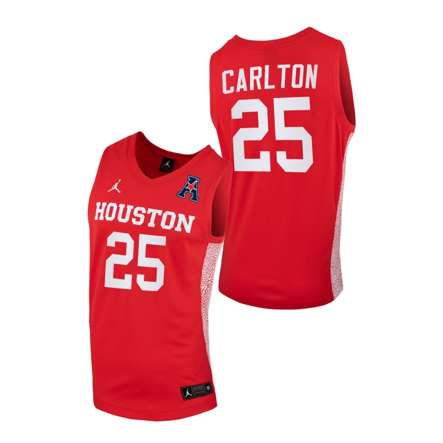 Men Houston Cougars Josh Carlton 2022 Jersey Red