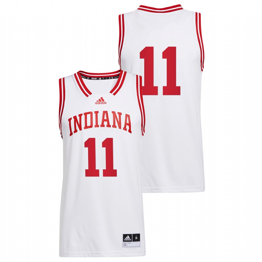 Men Indiana Hoosiers Yogi Ferrell Alumni Basketball Jersey White1