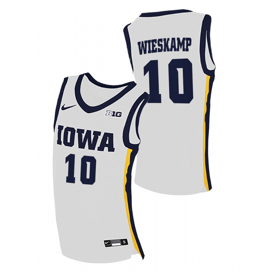 Men Iowa Hawkeyes Joe Wieskamp Home 2020-21 College Basketball Jersey White