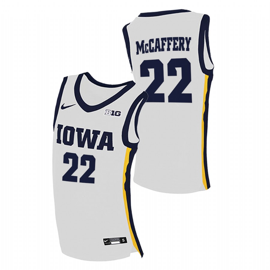 Men Iowa Hawkeyes Patrick McCaffery Home 2020-21 College Basketball Jersey White