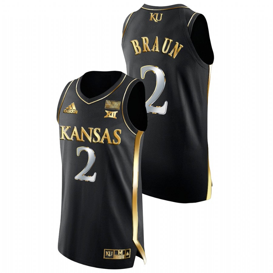 Men Kansas Jayhawks Christian Braun 2021-22 Authentic Basketball Jersey Black