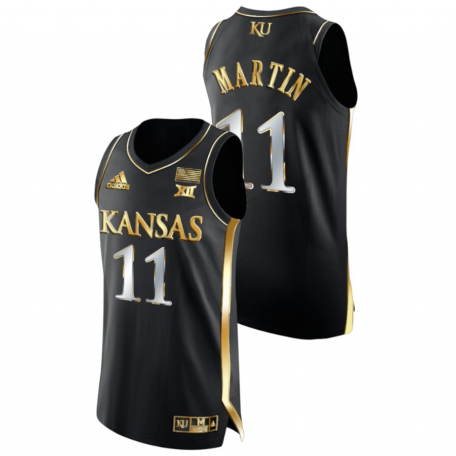 Men Kansas Jayhawks Remy Martin 2021-22 Authentic Basketball Jersey Black