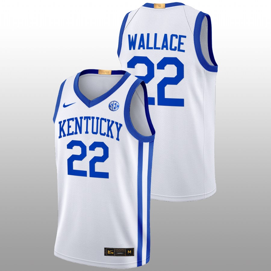 Men Kentucky Wildcats Cason Wallace 2022-23 Elite Basketball Jersey White