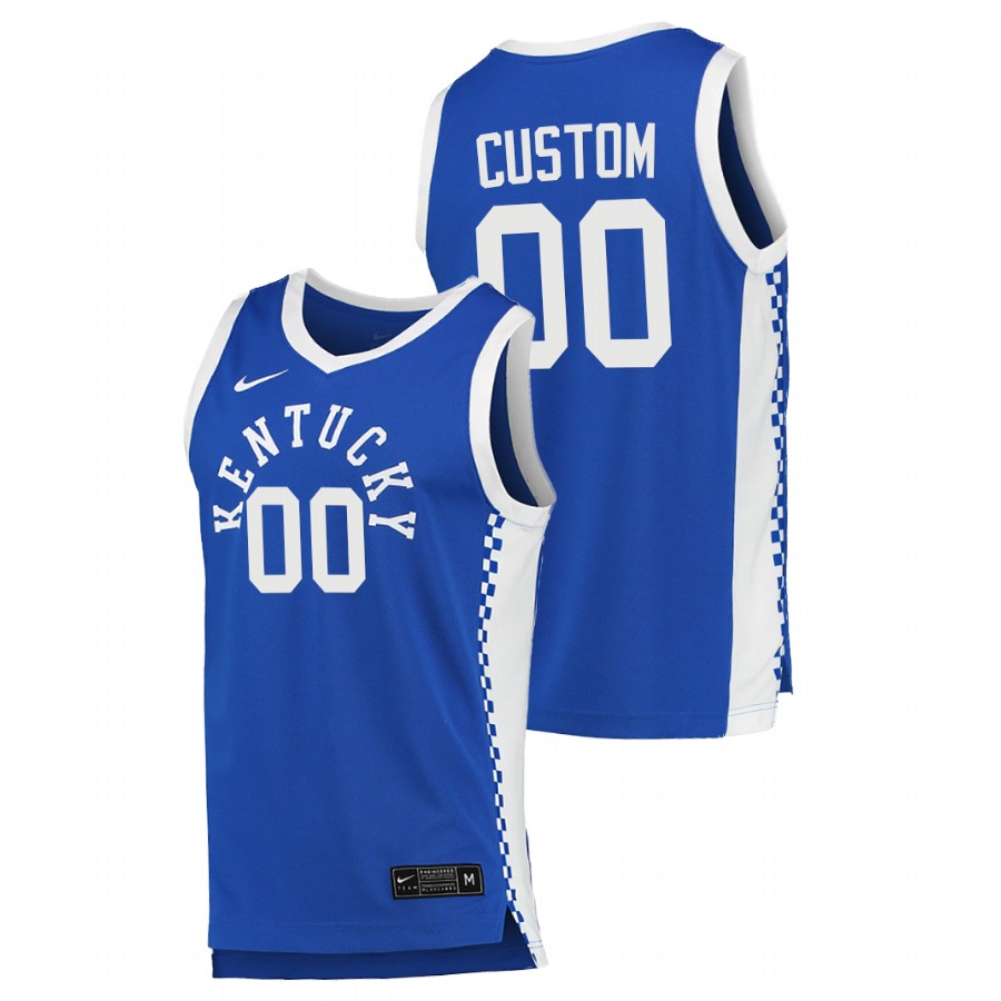 Men Kentucky Wildcats Custom College Basketball 2020-21 Jersey Blue