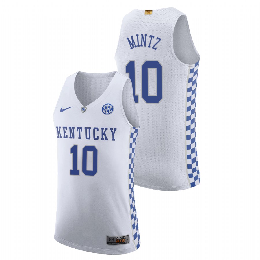Men Kentucky Wildcats Davion Mintz 2021-22 Authentic Jersey White