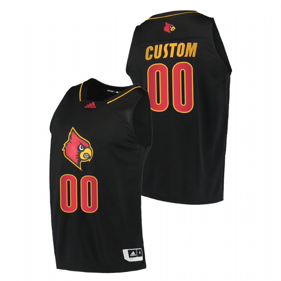 Men Louisville Cardinals Custom Alternate 2020-21 College Basketball Jersey Black