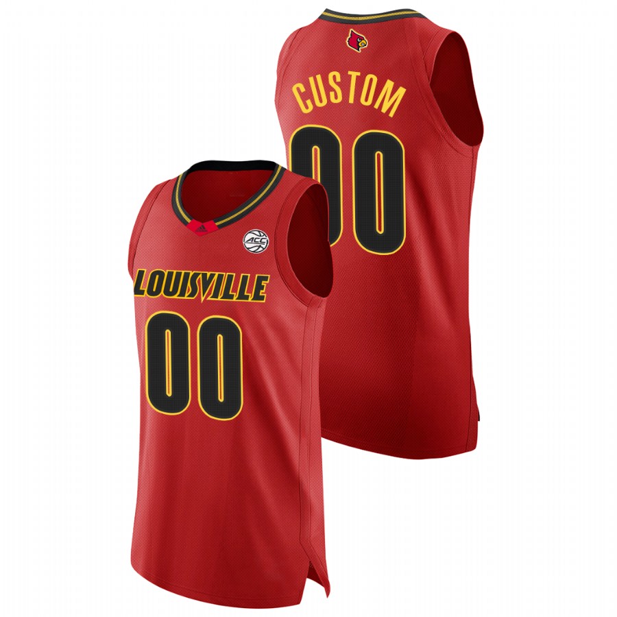Men Louisville Cardinals Custom College Basketball 2020-21 Authentic Jersey Red