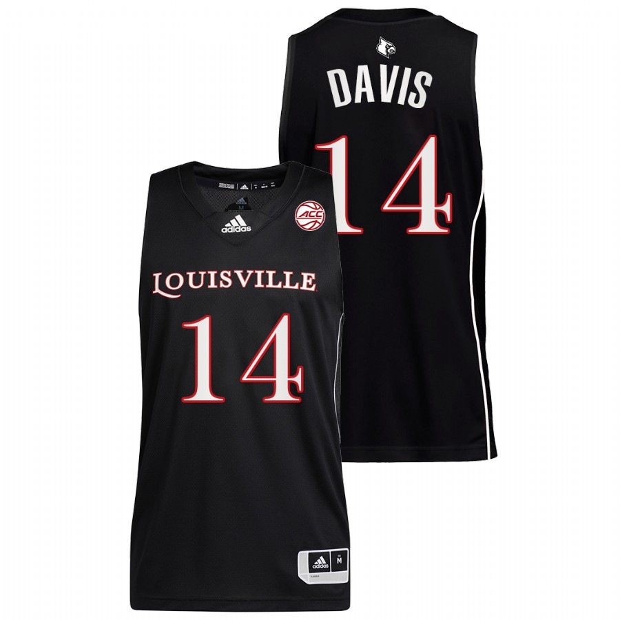 Men Louisville Cardinals Dre Davis 2022 Jersey Black