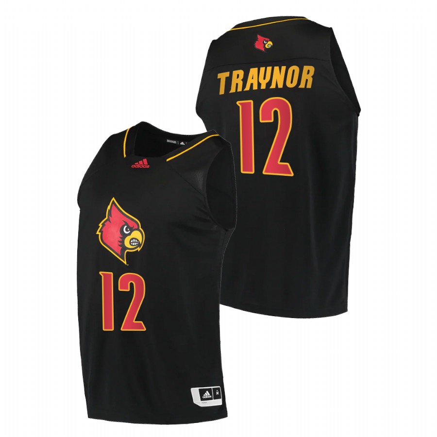 Men Louisville Cardinals JJ Traynor Alternate 2020-21 College Basketball Jersey Black