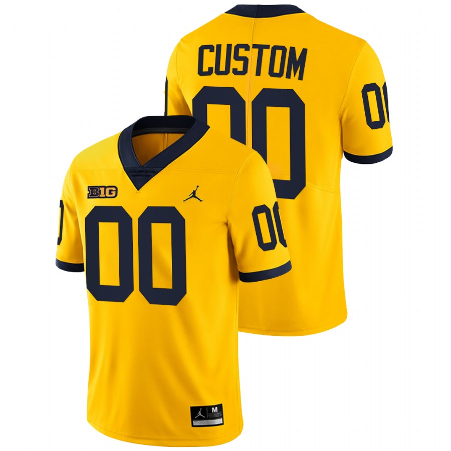 Men Maize Michigan Wolverines Custom College Football Limited Jersey
