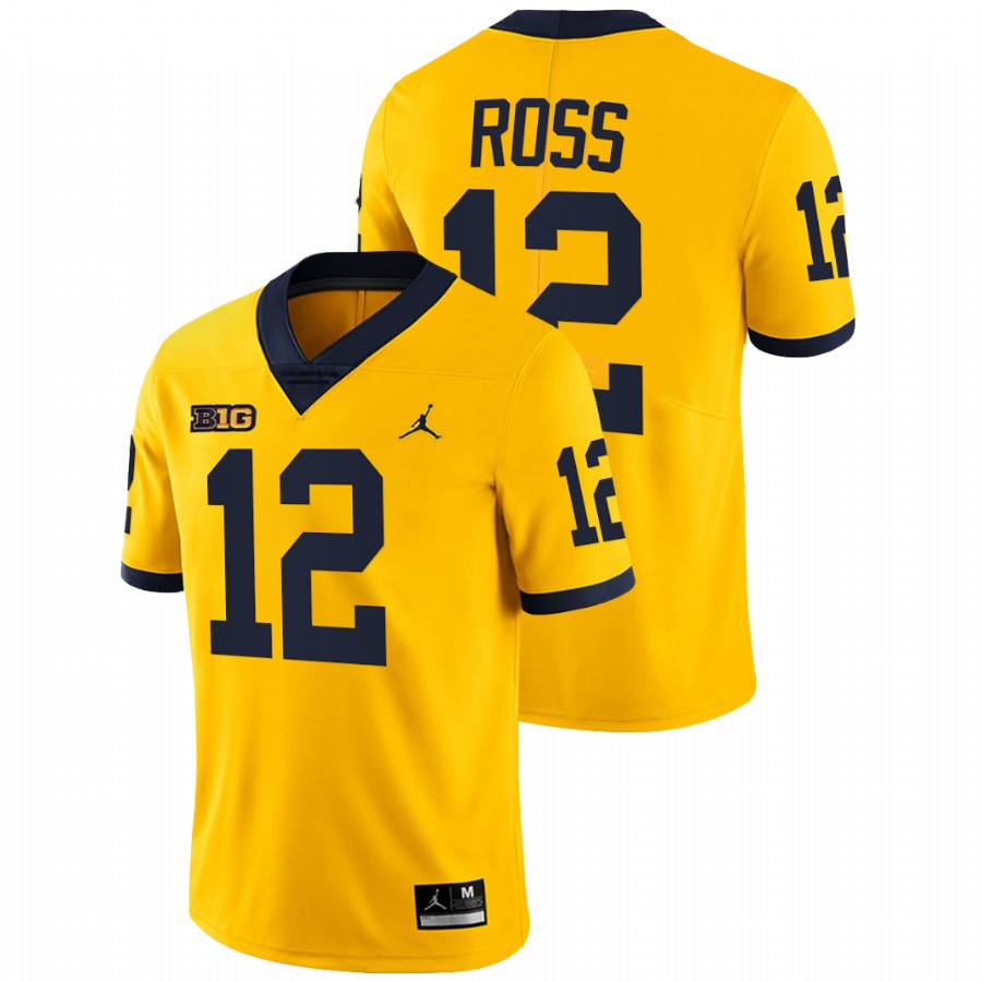 Men Maize Michigan Wolverines Josh Ross College Football Limited Jersey