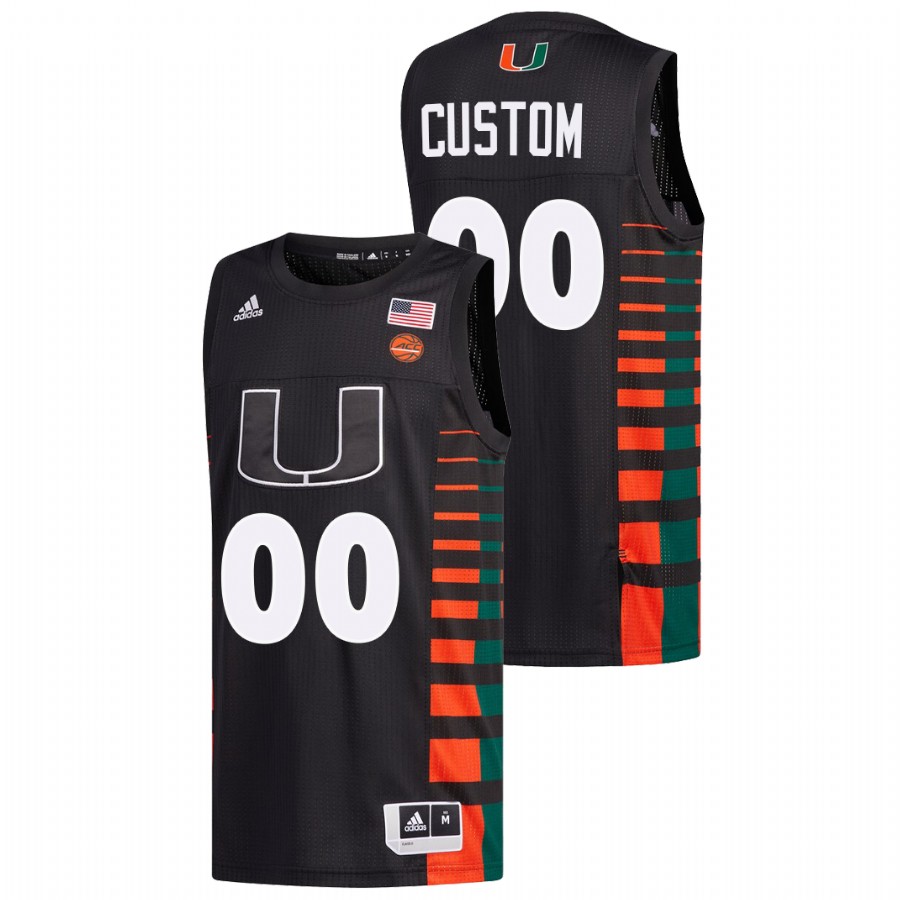 Men Miami Hurricanes Custom 2022 Jersey Black Men's Jersey