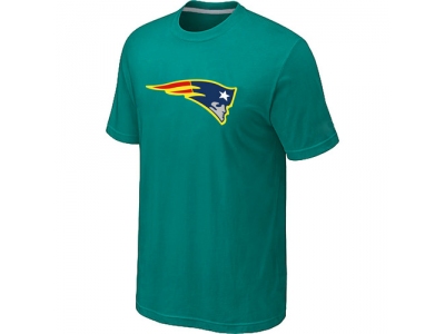 Men New England Patriots Neon Logo Charcoal Green T-shirt