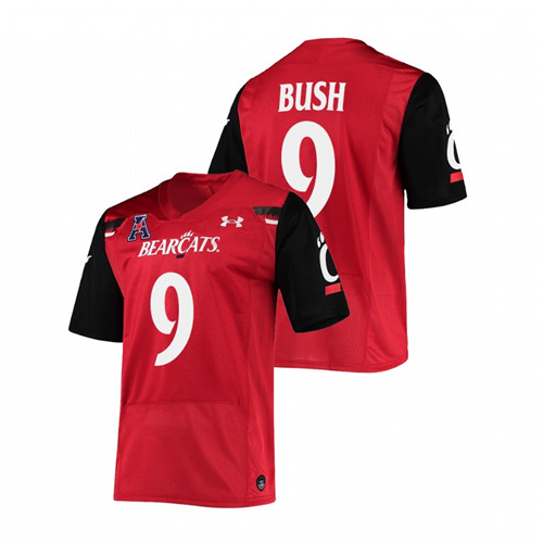 Men Red Cincinnati Bearcats Arquon Bush The American Patch Premier Football Jersey
