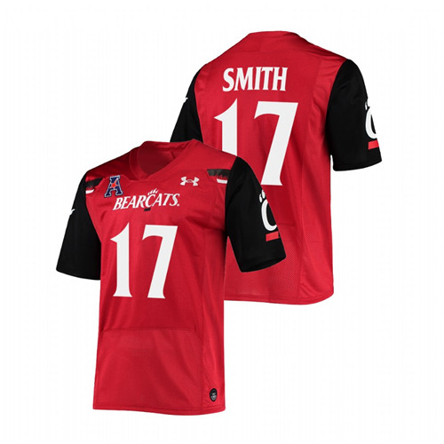 Men Red Cincinnati Bearcats Cole Smith The American Patch Premier Football Jersey