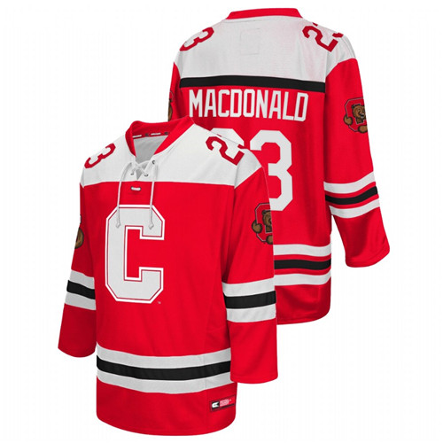 Men Red Cornell Big Red Jacob MacDonald College Hockey Jersey