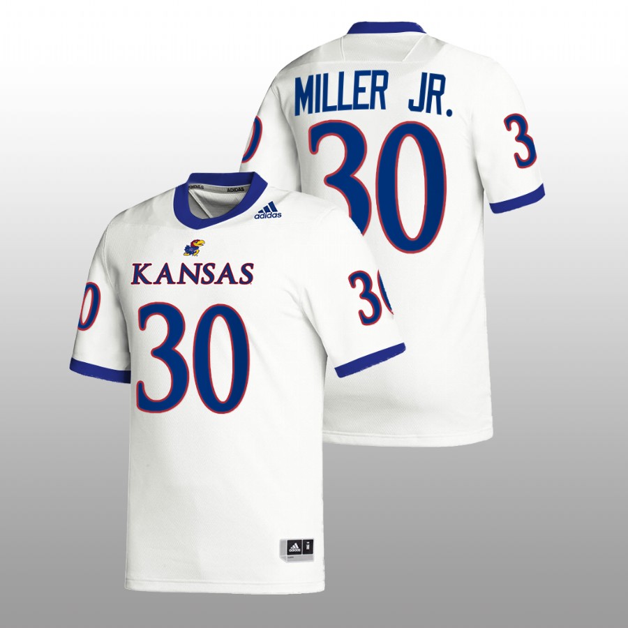 Men Rich Miller Jr. Premier Football Kansas Jayhawks 2022 Jersey White