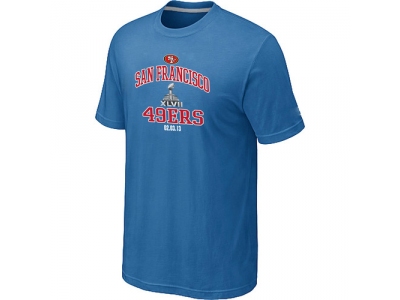 Men San Francisco 49ers Super Bowl XLVII Heart & Soul light Blue T-Shirt