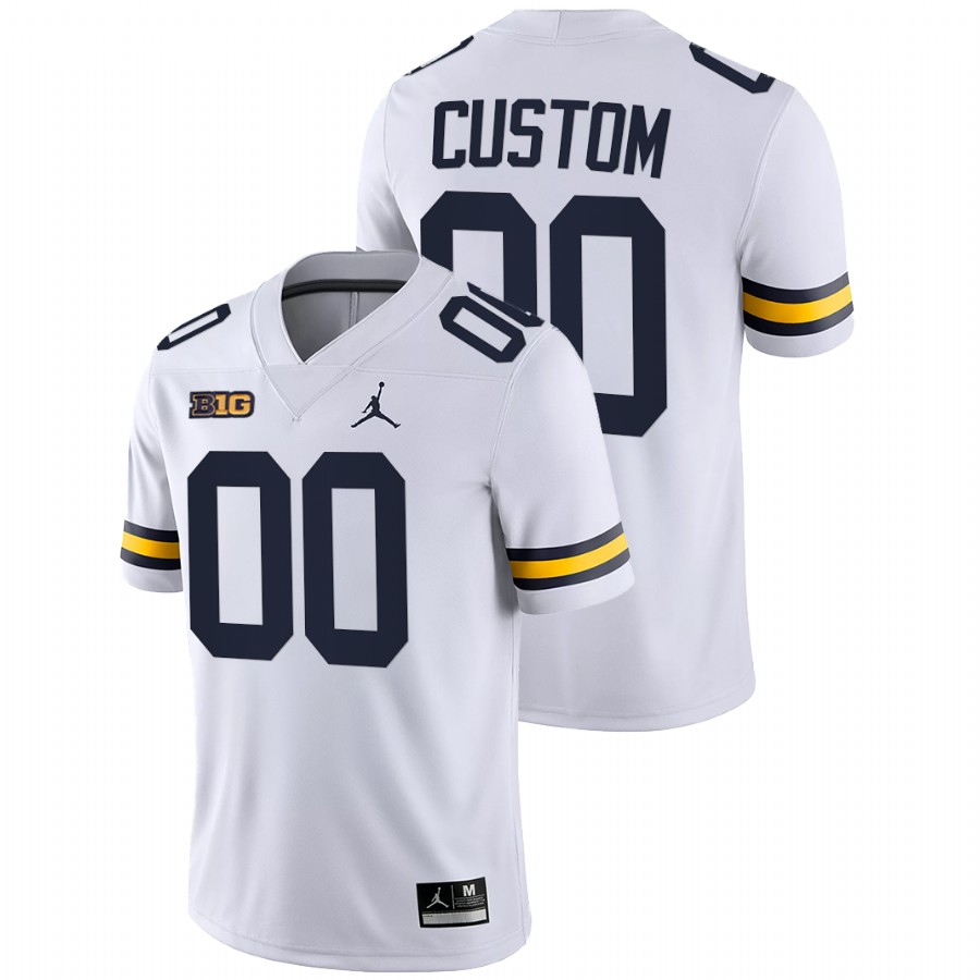 Men White Michigan Wolverines Custom College Football Game Jersey