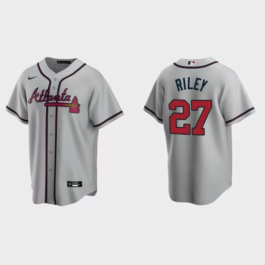 Men’s Austin Riley Atlanta Braves Road Replica Jersey – Gray