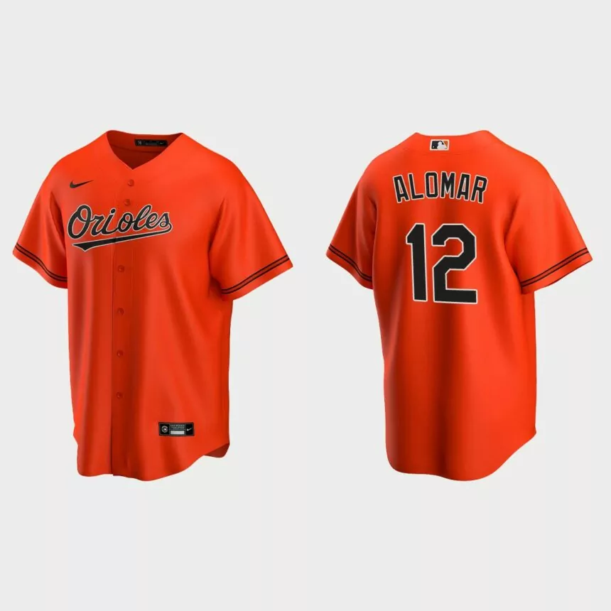 Men’s Baltimore Orioles #12 Roberto Alomar Orange 2020 Replica Alternate Jersey