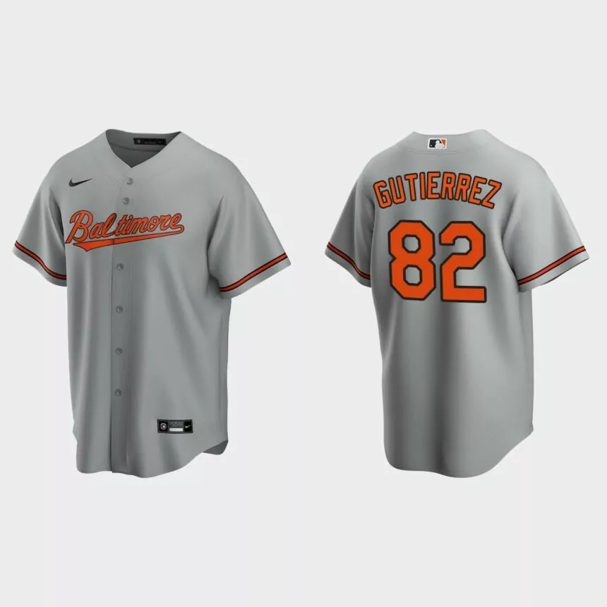 Men’s Baltimore Orioles Kelvin Gutierrez Gray Replica Road Jersey