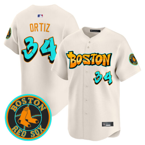 Men’s Boston Red Sox ‘Graffiti Streetstyle Edition’ Vapor Premier Limited Jersey #34 David Ortiz