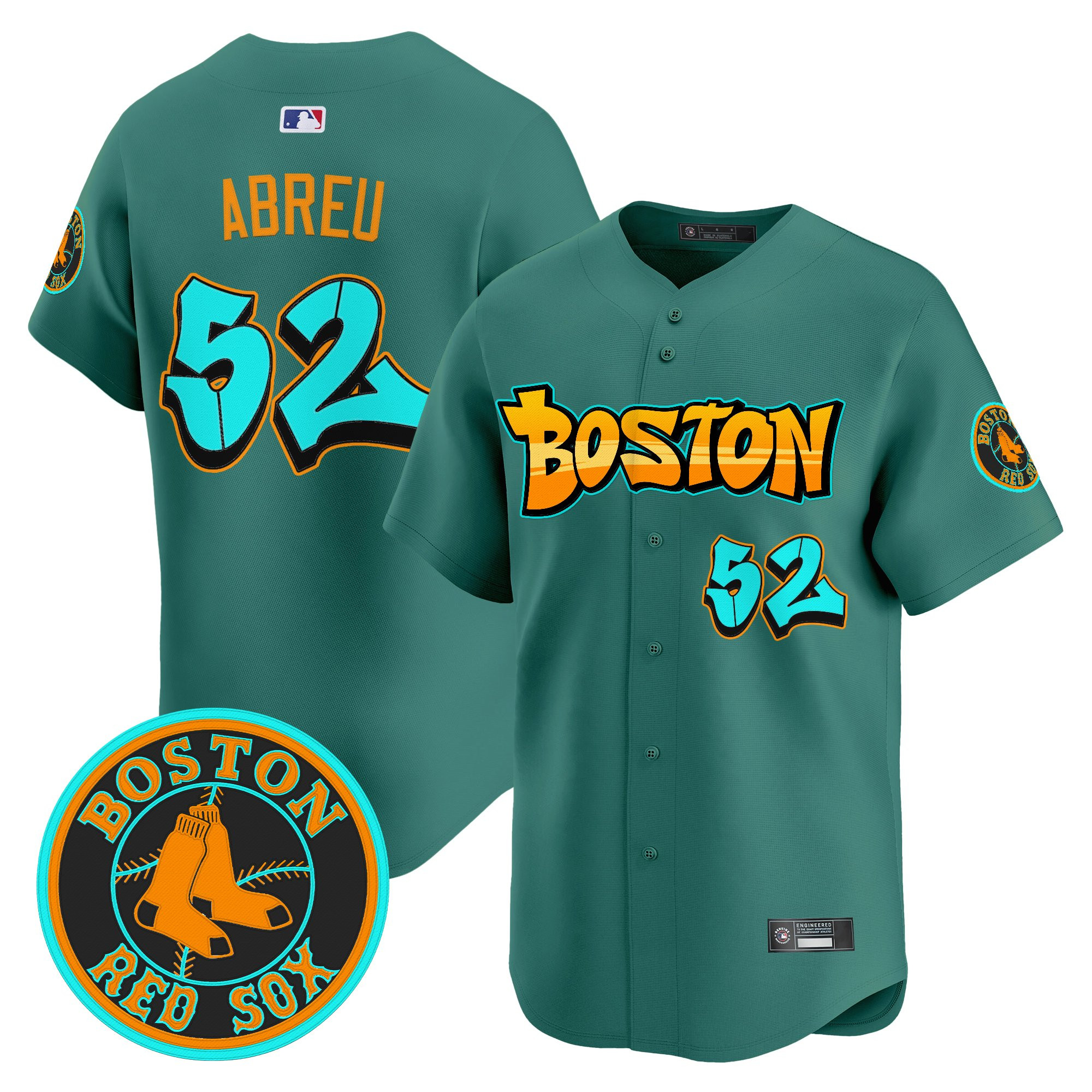 Men’s Boston Red Sox ‘Graffiti Streetstyle Edition’ Vapor Premier Limited Jersey green #52 Wilyer Abreu