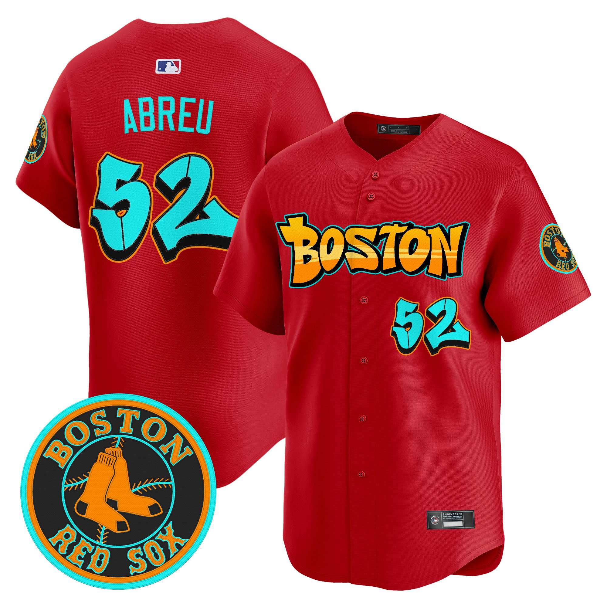 Men’s Boston Red Sox ‘Graffiti Streetstyle Edition’ Vapor Premier Limited Jersey red #52 Wilyer Abreu