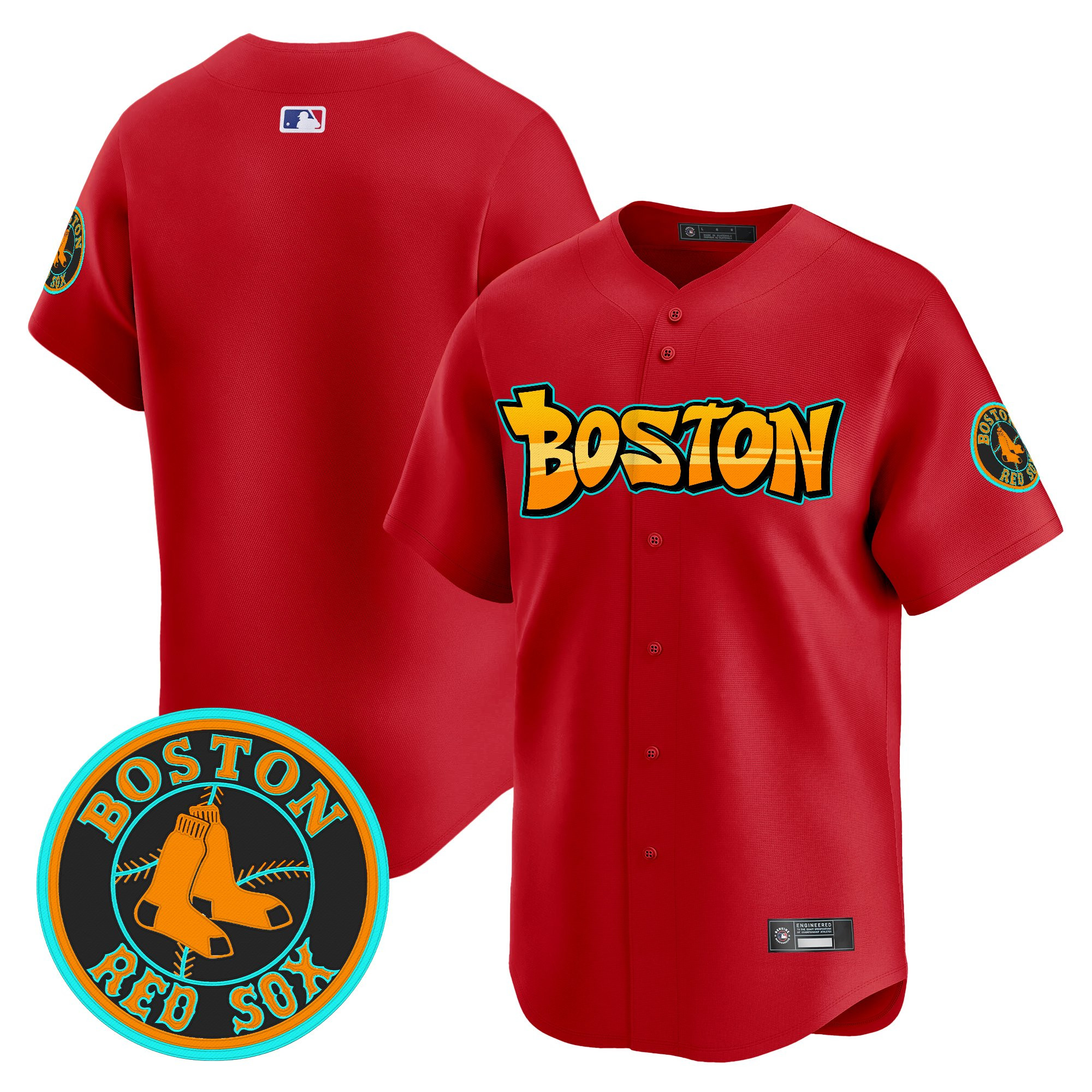 Men’s Boston Red Sox ‘Graffiti Streetstyle Edition’ Vapor Premier Limited Jersey red blank