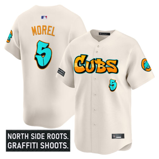 Men’s Chicago Cubs ‘Graffiti North Side Edition’ Vapor Premier Limited Jersey #5 Christopher Morel