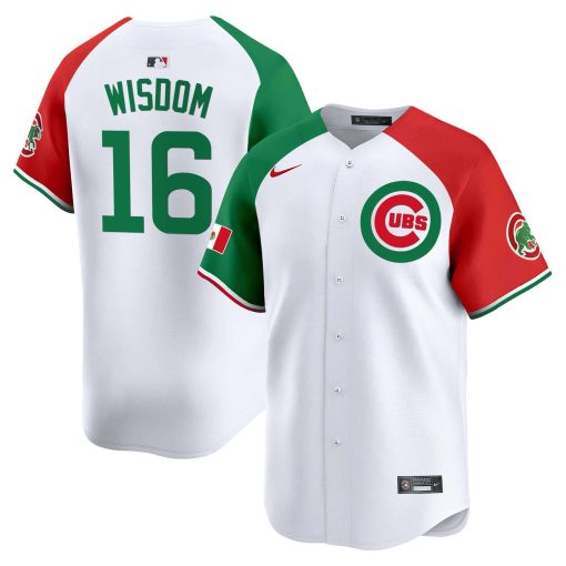 Men’s Chicago Cubs Mexico Vapor Premier Limited Jersey #16 WISDOM 1