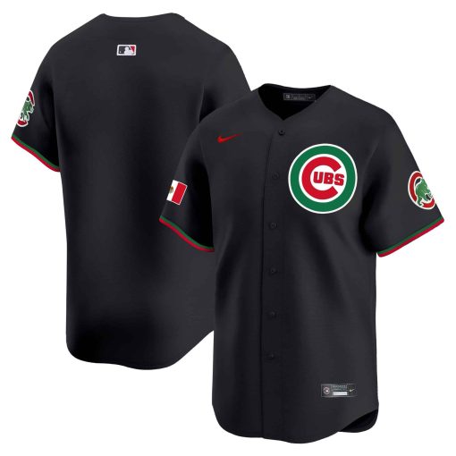 Men’s Chicago Cubs Mexico Vapor Premier Limited Jersey BLACK